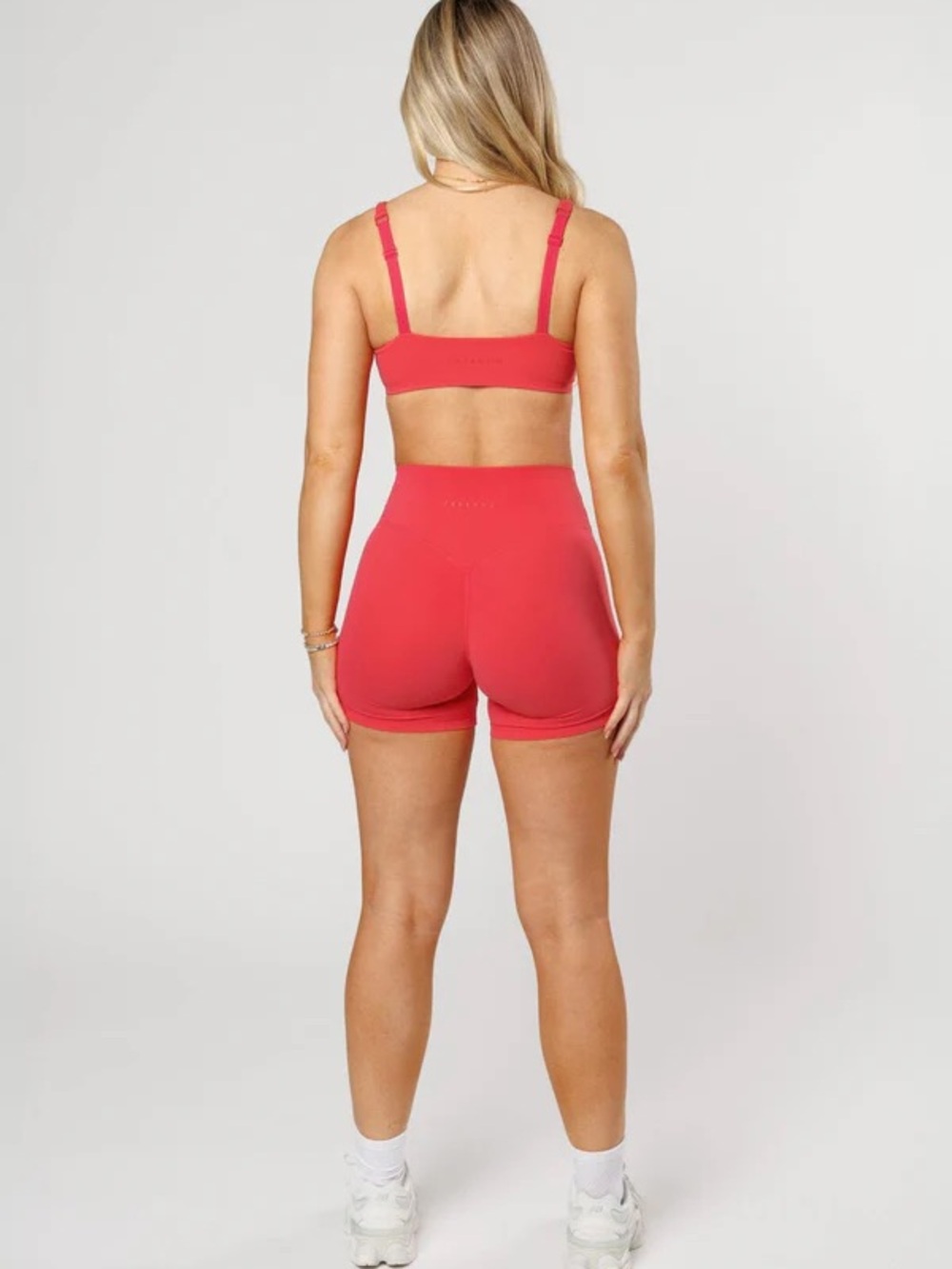 PARAGON High-Waist Athletic Shorts in Red - Picture 4 of 7